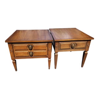 American of Martinsville Walnut End Tables - a Pair For Sale