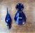 Glass Vintage MCM Empoli Cobalt Blue Italian Glass Genie Bottle With Original Label For Sale - Image 7 of 9