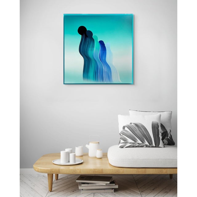 Abstract Contemporary Abstract Acrylic on Canvas "Emergence" by Nikolaos Schizas For Sale - Image 3 of 6