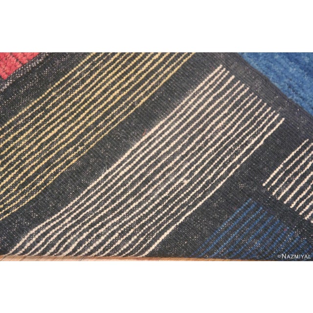Blue Artistic Modern Contemporary Piet Mondrian Design Room Size Area Rug For Sale - Image 8 of 8