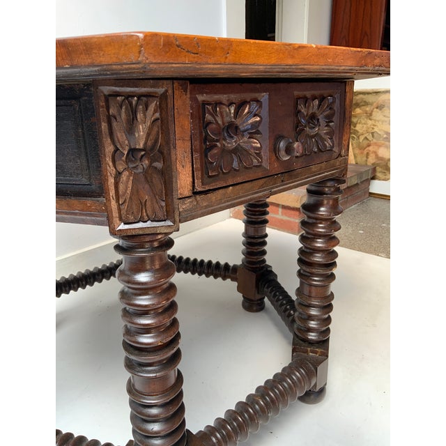 Wood 18th Century Hexagonal Walnut Tuscany Center Table For Sale - Image 7 of 10