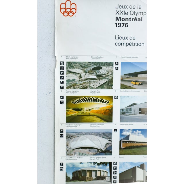 1970s 1976 Montreal Olympic Poster - Competition Sites - Cojo For Sale - Image 5 of 6