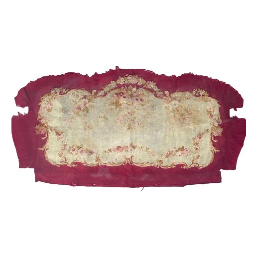 Antqie Aubusson Tapestry Sofa Cover, 1890s For Sale