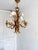 Gold Gilt Tole Floral and Wheat Chandelier, 1960 For Sale - Image 8 of 18