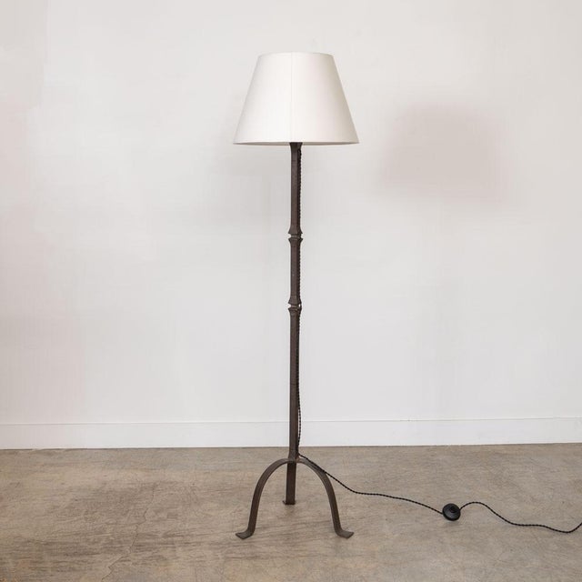 Brutalist 1940s French Iron Brutalist Floor Lamp For Sale - Image 3 of 12