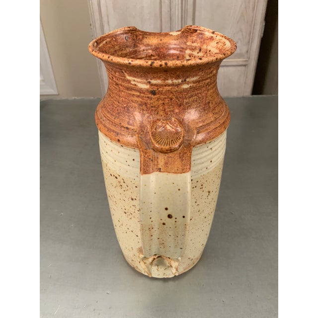 Late 20th Century Vintage Chris Davis Functional Pottery Pitcher For Sale - Image 5 of 11