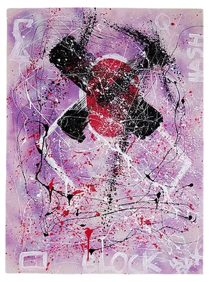 Bomberbax, Painting, 2021, Mixed Media on Canvas
