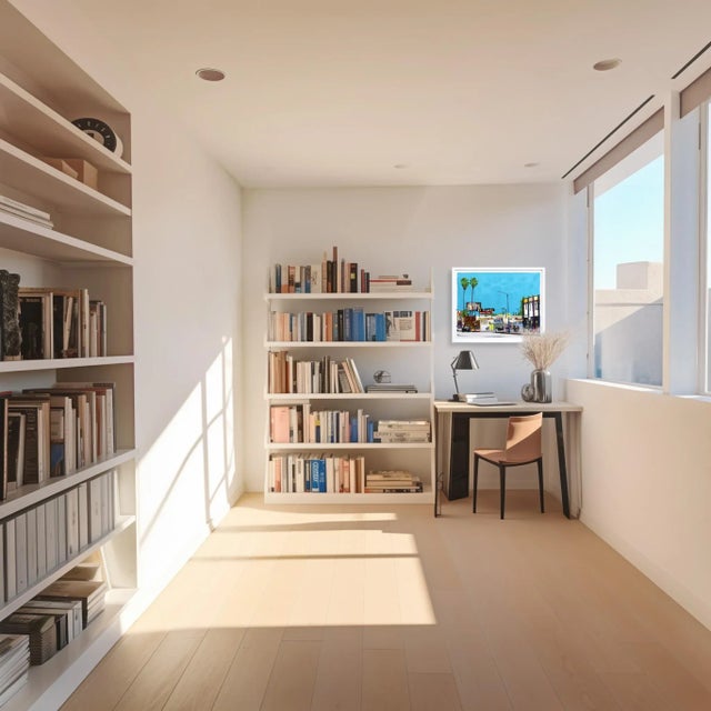 Paper This Is Beverly BLVD #41 - Colorful l.a. Landscape Mixed Media Original Artwork by Fabio Coruzzi For Sale - Image 7 of 8