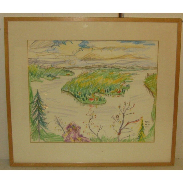 1957 Ozark Spring Modernist Drawing For Sale - Image 13 of 13
