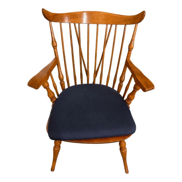 1960s Nichols and Stone Windsor Maple Rocking Chair For Sale