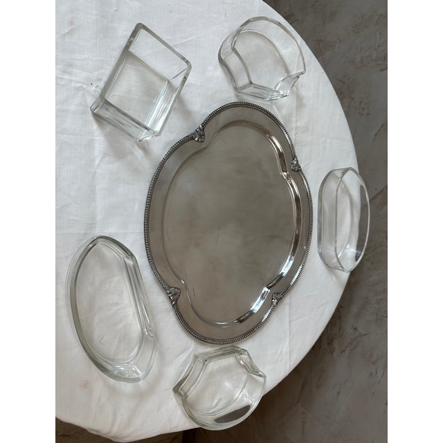 Silver Vintage Serving Dish in Glass, 1900 For Sale - Image 8 of 11