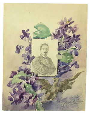 Jane Dubaut, Portrait, Pencil and Watercolor, 1920s