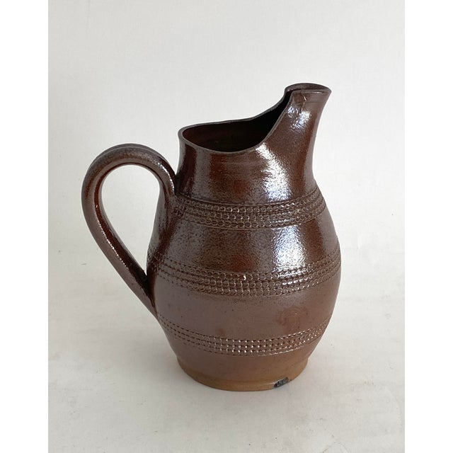 Mid-Century Modern French Salt Glazed Gres Du Berry Pitcher For Sale - Image 3 of 7