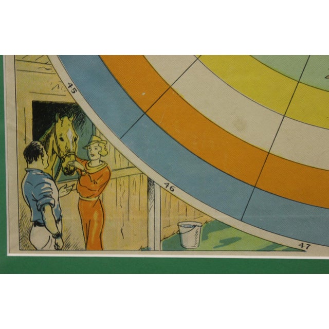Paper Belmont Park C1920s Horse Race Game Board Custom Framed For Sale - Image 7 of 9