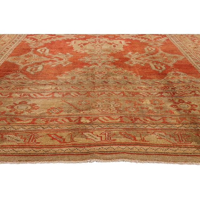 Late 19th Century Turkish Oushak Rug, 11'05 X 18'08 For Sale - Image 4 of 10
