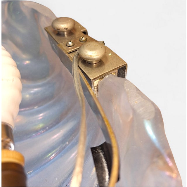 Glass Murano Glass Wall Lamp from Barovier & Toso, Italy, 1940s For Sale - Image 7 of 8