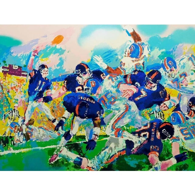 "Giants-Broncos Classic" by LeRoy Neiman Original Limited Edition Serigraph on Paper Hand Signed by the Artist Paper Size:...