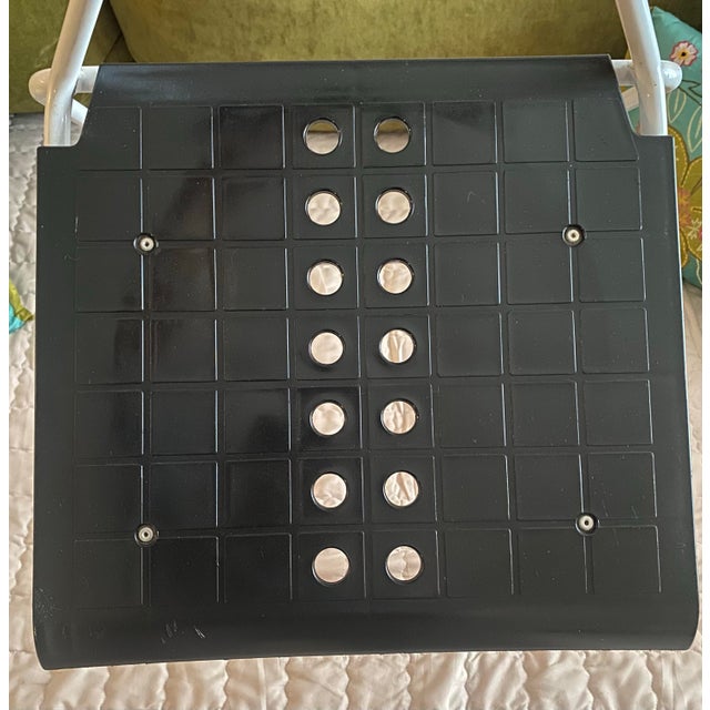 Black Italian Postmodern “Charlie” Side Chairs by Carlo Bimbi & Nilo Gioacchini for Segis 1980s. A Pair For Sale - Image 8 of 10