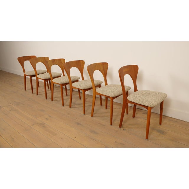 Teak Peter Dining Chairs by Niels Koefoed for Koefoeds Hornslet, Set of 6 For Sale - Image 15 of 16