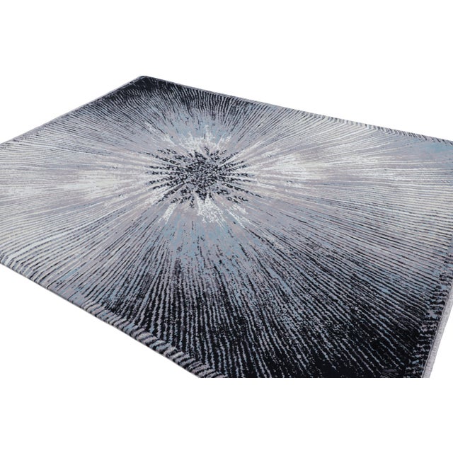 Rug & Kilim Rug & Kilim’s Modern Abstract Rug With Geometric Patterns “Zarmix” For Sale - Image 4 of 7