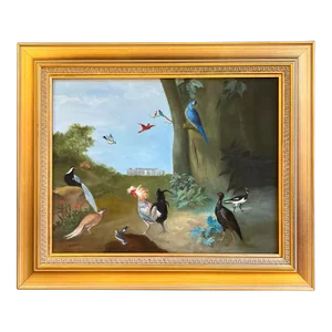 Oil Painting of Exotic Birds and Fowl