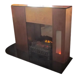 Mid-Century Modern Freestanding Fireplace Mantel