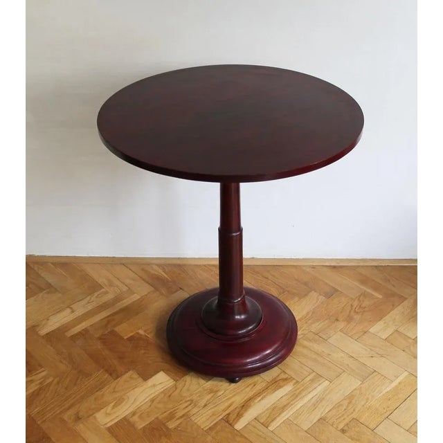 Maroon Art Nouveau Side Table, 1920s For Sale - Image 8 of 11