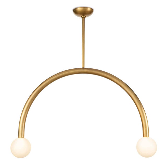 Regina Andrew Happy Steel Pendant, Large, Natural Brass For Sale In Detroit - Image 6 of 6
