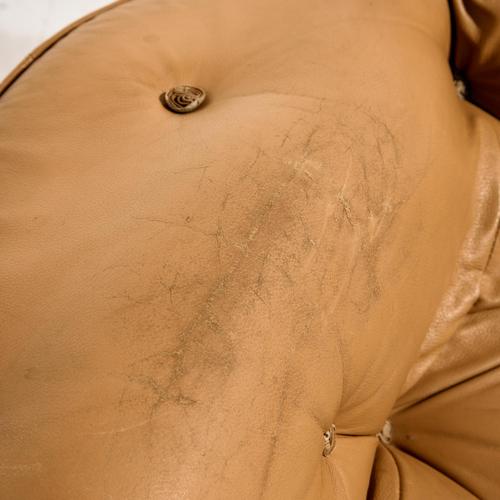 Hungarian Leather Sofa Set from Ipoly Furniture Factory, 1970s, Set of 2 For Sale - Image 12 of 18