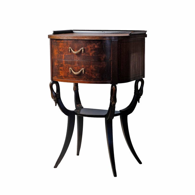 Wood Antique Mahogany Side Table For Sale - Image 7 of 8
