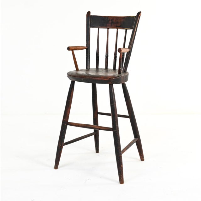 Antique Thumb-Back Windsor Child's High Chair For Sale - Image 14 of 18