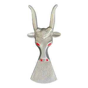 Mid Century Aluminum Longhorn Steer Head Boot Jack