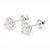 14K white gold diamond stud earrings feature two round brilliant-cut natural diamonds totaling over 2.00 carats, secured...