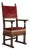 Renaissance Throne With Red Velvet Upholstery For Sale
