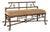 Vintage Hollywood Regency Gilt Metal Ball Finial Bench For Sale