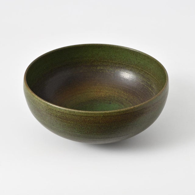 Green Studio Pottery Bowl by Antonio Lampecco, 1976 For Sale - Image 4 of 10