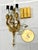 Late 20th Century Late 20th Century Empire 3-Light Brass Wall Sconce With Spread-Winged Bird For Sale - Image 5 of 5
