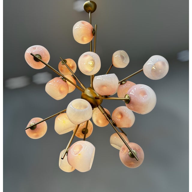 21st Century Ombre Blush Sputnik Chandelier by Fabio LTD For Sale - Image 9 of 11
