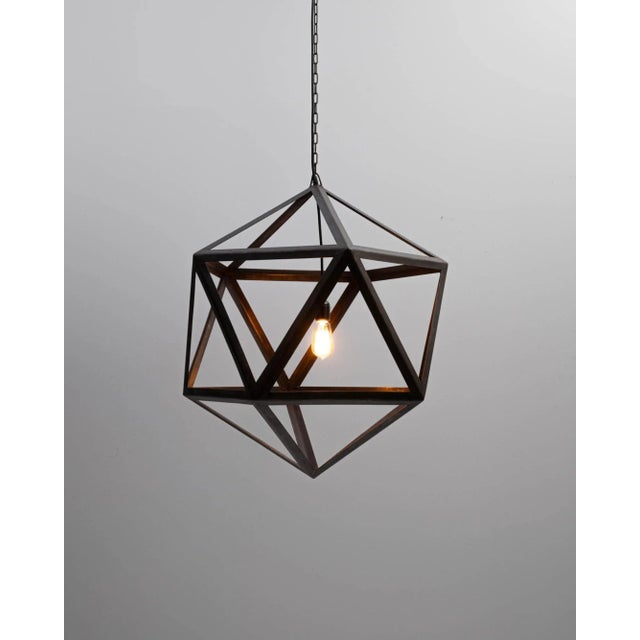 2010s Industrial Prototype Icosahedron Pendant Light For Sale - Image 5 of 8