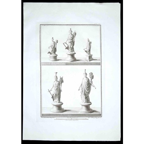 Unknown, Ancient Roman Statues, Etching, 1700s For Sale