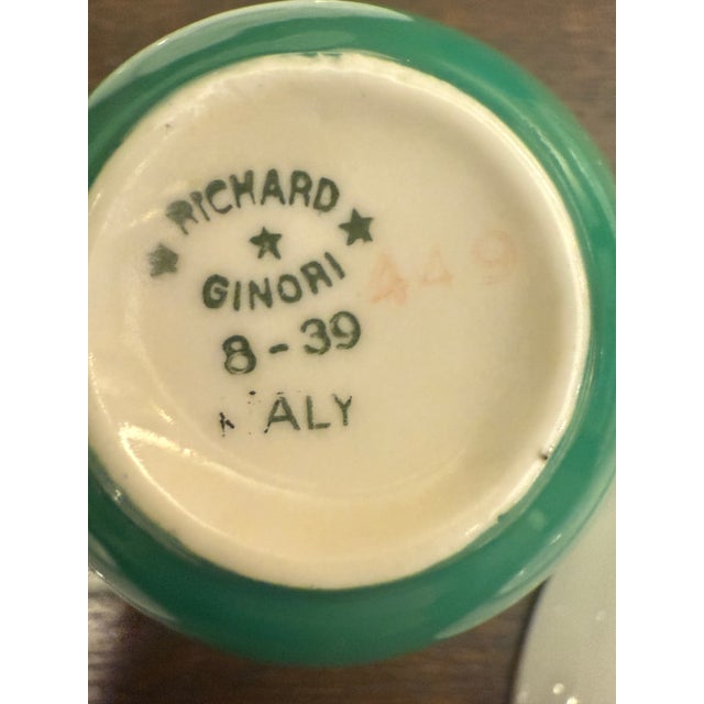 Richard Ginori 1960s Richard Ginori Set of 6 Espresso Cups and 7 Saucers Multicolor - 13pcs For Sale - Image 4 of 10