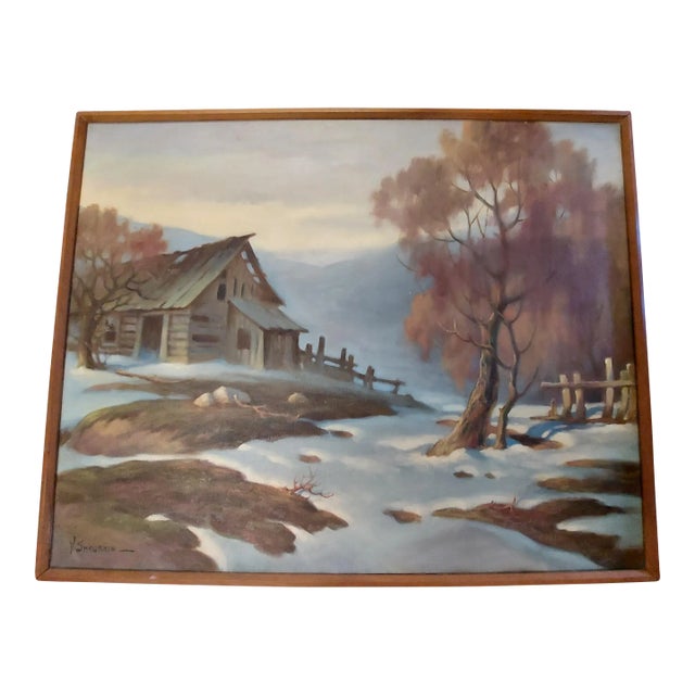 Vladimir Shkurkin ''Last Snow" Oil Painting For Sale