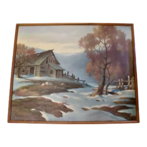 Vladimir Shkurkin ''Last Snow" Oil Painting