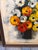 Large Mid-Century Modern Floral Still Life Painting For Sale - Image 4 of 10