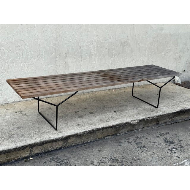Mid-Century Modern Harry Bertoia for Knoll International Bench, Model 400 For Sale - Image 3 of 12