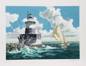 Harry Schaare - The Lighthouse Serigraph