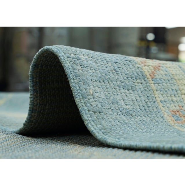 Blue Turkish Oushak Rug 11'9" x 15'1" #18511 For Sale - Image 8 of 8