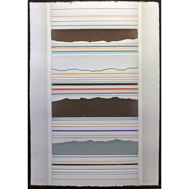 "#2 - 82" by Paul Maxwell Limited Edition Mixed Media Stencil Casting Hand signed by the Artist Size: 42" x 29-1/2"...