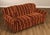 High Quality American Made Upholstered Sofa With Rolled Arms, Tufted Back, And Loose Seat Cushions, Raised On Turned Wood...