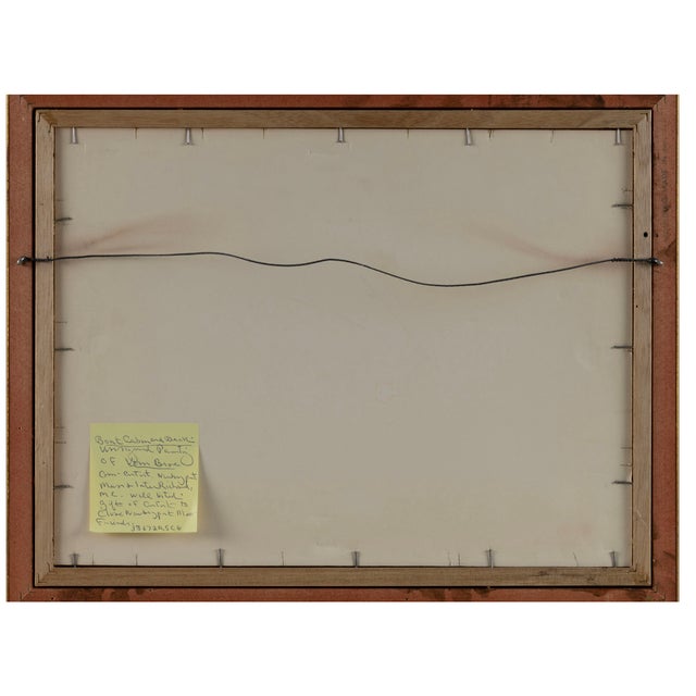 1950s 1950s American School Maine 1930's Fishing Boat. Oil on Board, 12" X 16". Framed 14.5" X 18.5". For Sale - Image 5 of 5